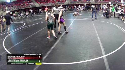 100 lbs 3rd Place Match - Jefferson Bendlin, Iron Hawk Wrestling Academy vs Bentley Kuchar, Battle Creek Brave Elite