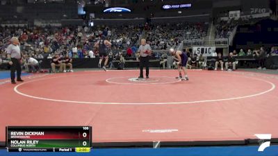 106 lbs Champ. Round 1 - Revin Dickman, Brownsburg vs Nolan Riley, Columbus North