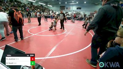 56 lbs 3rd Place - Kamden Justice, Pryor Tigers vs Bohdi Scott, Salina Wrestling Club