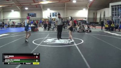 100 lbs Quarterfinal - Lily Enos, Batavia vs Jocelyn Adkins, Spring Valley