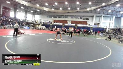 215 lbs Round 1 (3 Team) - Darrien Insogna, Ballston Spa Sr HS vs DeAndre Perez, East Islip HS