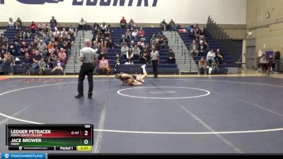 165 lbs Semifinal - Jace Brower, Snow vs Ledger Petracek, North Idaho College