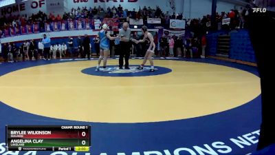 100 lbs Champ. Round 1 - Brylee Wilkinson, Sullivan vs Angelina Clay, Lakeland