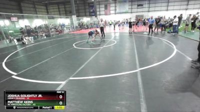 100 lbs Cons. Semi - Joshua Golightly Jr., Legacy Dragons vs Matthew Akins, NC Wrestling Factory