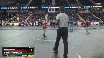 64 lbs Cons. Round 1 - Aaron James, Hugoton vs Thomas Hasenmiller, Abilene