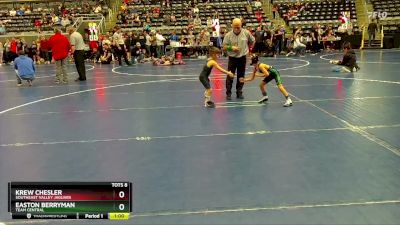 35-40 lbs Quarterfinal - Easton Berryman, TEAM CENTRAL vs Krew Chesler, Southeast Valley Jaguars