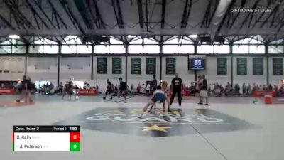 120-130 lbs Cons. Round 2 - John Peterson, Berlin Ohio vs Owen Kelly, Downers Grove Wrestling Club