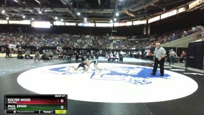 2A 126 lbs Champ. Round 1 - Kolter Wood, Kellogg vs Paul Eiman, Hansen