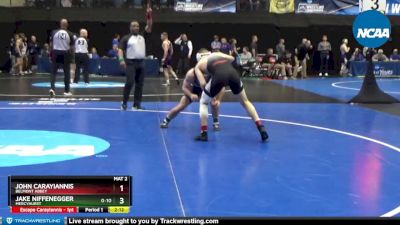 141 lbs Cons. Round 1 - John Carayiannis, Belmont Abbey vs Jake Niffenegger, Mercyhurst