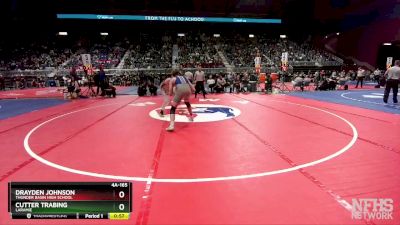 4A-165 lbs Cons. Round 2 - Cutter Trabing, Laramie vs Drayden Johnson, Thunder Basin High School