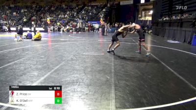 149 lbs Consi Of 8 #1 - Zach Price, Gardner-Webb vs Kai O'Dell, Appalachian State