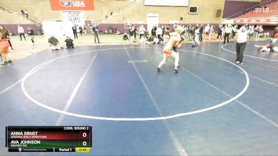 130 lbs Cons. Round 2 - Ava Johnson, Mayhem WC vs Anna Ernst, Arizona Girls Wrestling