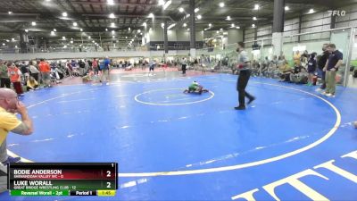 55 lbs Finals (2 Team) - Luke Worall, GREAT BRIDGE WRESTLING CLUB vs Bodie Anderson, SHENANDOAH VALLEY WC