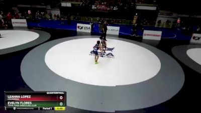 67 lbs Quarterfinal - Leanna Lopez, California vs Evelyn Flores, Total Kaos Wrestling Club