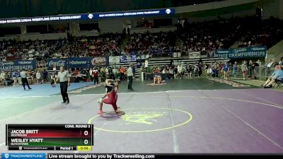 D 1 120 lbs Cons. Round 3 - Jacob Britt, Destrehan vs Wesley Hyatt, Dutchtown