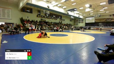 141 lbs Consi Of 8 #2 - Austin Paris, Grand County (UT) vs Derek Barrows, Pomona (CO)