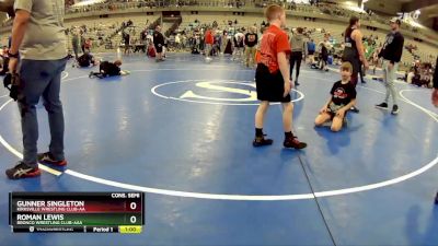 70 lbs Cons. Semi - Gunner Singleton, Kirksville Wrestling Club-AA vs Roman Lewis, Bronco Wrestling Club-AAA