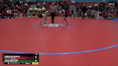 126 lbs Quarterfinal - Evan Bratten, Dubuque Hempstead vs Christos Panos, Iowa City, Liberty