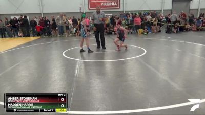 76-82 lbs Round 1 - Amber Stoneman, Louisa Youth Wrestling Club vs Madden Harris, Smith Mountain Lake Wrestling