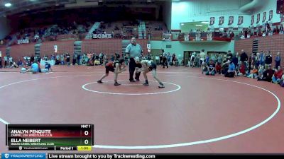 80 lbs Round 2 - Analyn Penquite, Carmel USA Wrestling Club vs Ella Neibert, Indian Creek Wrestling Club