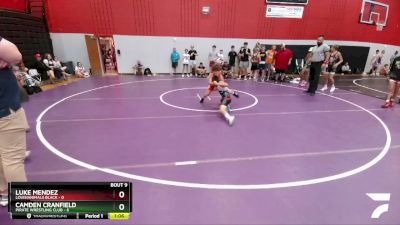 98 lbs Round 3 (6 Team) - Luke Mendez, Louisianimals Black vs Camden Cranfield, Pirate Wrestling Club