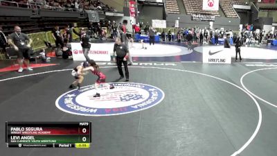 63 lbs Champ. Round 2 - Pablo Segura, Wright Wrestling Academy vs Levi Angel, San Clemente Youth Wrestling