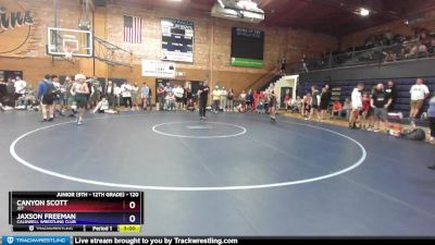 120 lbs Round 1 - Canyon Scott, JET vs Jaxson Freeman, Caldwell Wrestling Club