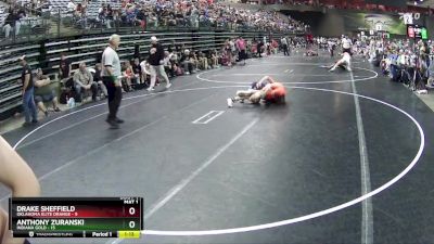 110 lbs Round 2 (6 Team) - Anthony Zuranski, Indiana Gold vs Drake Sheffield, Oklahoma Elite Orange