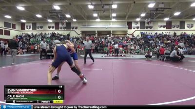 113 lbs Round 2 - Cale Nash, Clear Creek-Amana vs Evan Vanerstorm, Notre Dame, Burlington