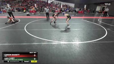 110 lbs Cons. Semi - Carson Bassett, FWA vs Liam Carey, Sarbacker Wrestling Academy