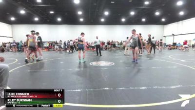 138 lbs Quarterfinals (8 Team) - Luke Connick, NC Pride Elite Wrestling vs Riley Burnham, Bad Bass