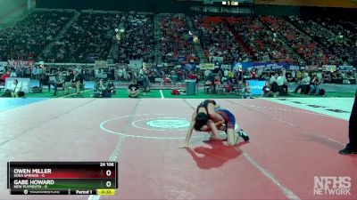 2A 106 lbs Cons. Round 2 - Gabe Howard, New Plymouth vs Owen Miller, Soda Springs