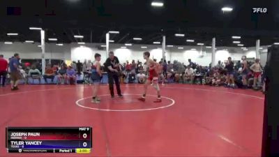 110 lbs Round 1 (8 Team) - Joseph Paun, Indiana vs Tyler Yancey, Texas