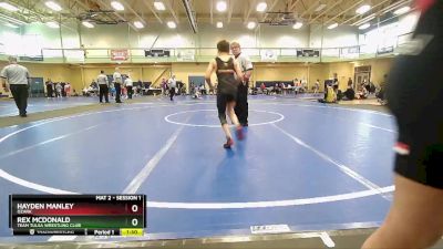 85 lbs Round 2 - Rex McDonald, Team Tulsa Wrestling Club vs Hayden Manley, Ozark