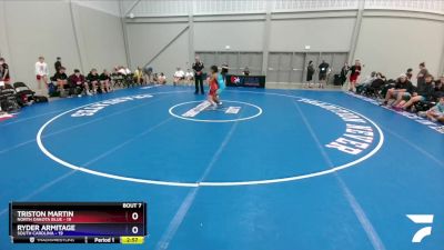 106 lbs Semis & 1st Wrestleback (8 Team) - Triston Martin, North Dakota Blue vs Ryder Armitage, South Carolina