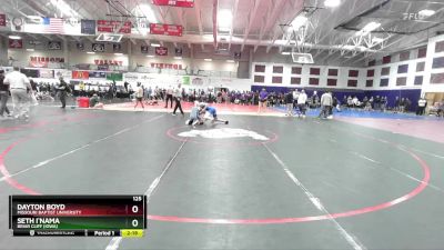 125 lbs Champ. Round 1 - Dayton Boyd, Missouri Baptist University vs Seth I`nama, Briar Cliff (Iowa)