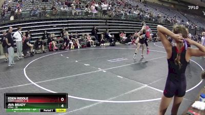 89 lbs Round 5 (6 Team) - Ava Brady, Utah vs Eden Riddle, North Dakota 2