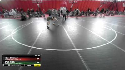 100 lbs Quarterfinal - Kian Dunham, Kimberly Wrestling Club vs Jack Falk, Askren Wrestling Academy