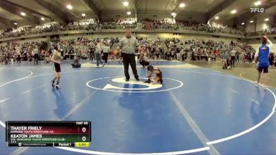 50 lbs Quarterfinal - Keaton James, Ste. Genevieve Youth Wrestling Club-AAA vs Thayer Friely, Diamond Youth Wrestling-AA 