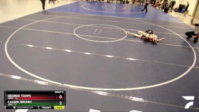 115 lbs Semis & 1st Wrestleback (8 Team) - George Toops, Pierz vs Cassen Brumm, ANML