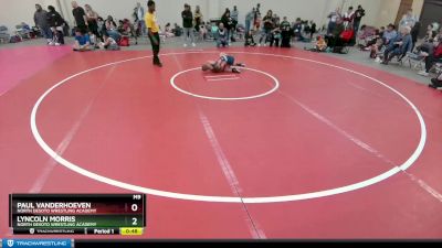 56 lbs Round 3 - Paul Vanderhoeven, North DeSoto Wrestling Academy vs Lyncoln Morris, North DeSoto Wrestling Academy