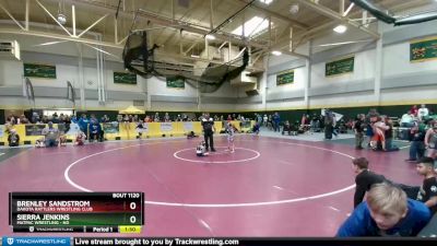 45 lbs Semifinal - Brenley Sandstrom, DAKOTA RATTLERS WRESTLING CLUB vs Sierra Jenkins, MATPAC Wrestling - ND