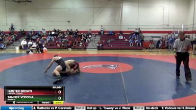 132 lbs Round 1 - Tanner Vodosia, Hayden vs Hunter Brown, Liberty County