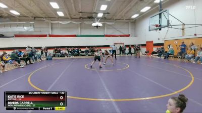 130 lbs Semifinal - Rivers Carrell, Worland High School vs Katie Rice, Buffalo