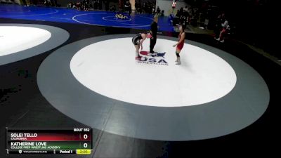 124 lbs Semifinal - Katherine Love, College Prep Wrestling Academy vs Solei Tello, California