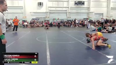 96 lbs Round 5 (6 Team) - Peyton Vowels, Glasgow WA vs Lucas Carson, All American