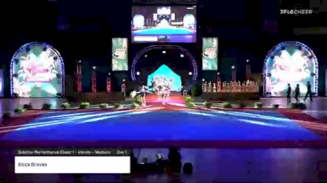 Boca Braves [2020 Sideline Performance Cheer 1 - Varsity - Medium Day 1] 2020 Pop Warner National Cheer & Dance Championship