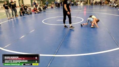 50 lbs Placement Matches (8 Team) - River Robison, Black Fox Wrestling Team 1 vs Westyn Wasserburger, Midwest Destroyers