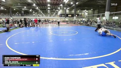 150 lbs Semis (4 Team) - Keilan Adams, TROJAN WRESTLING CLUB vs Evan Thompson, NORTH CAROLINA WRESTLING FACTORY - BLUE