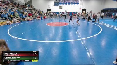 80 lbs Cons. Round 3 - Max Panasuk, Douglas Middle School vs Carter Albright, Gering Junior High